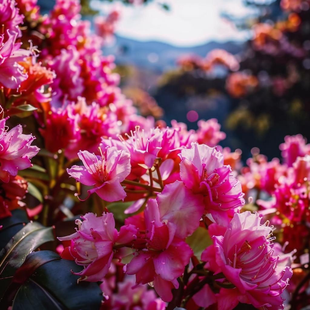 Taman Wonmi yang dipenuhi bunga azalea yang mekar berwarna-warni