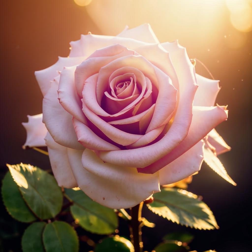 Foto bunga mawar pink yang indah mekar di taman
