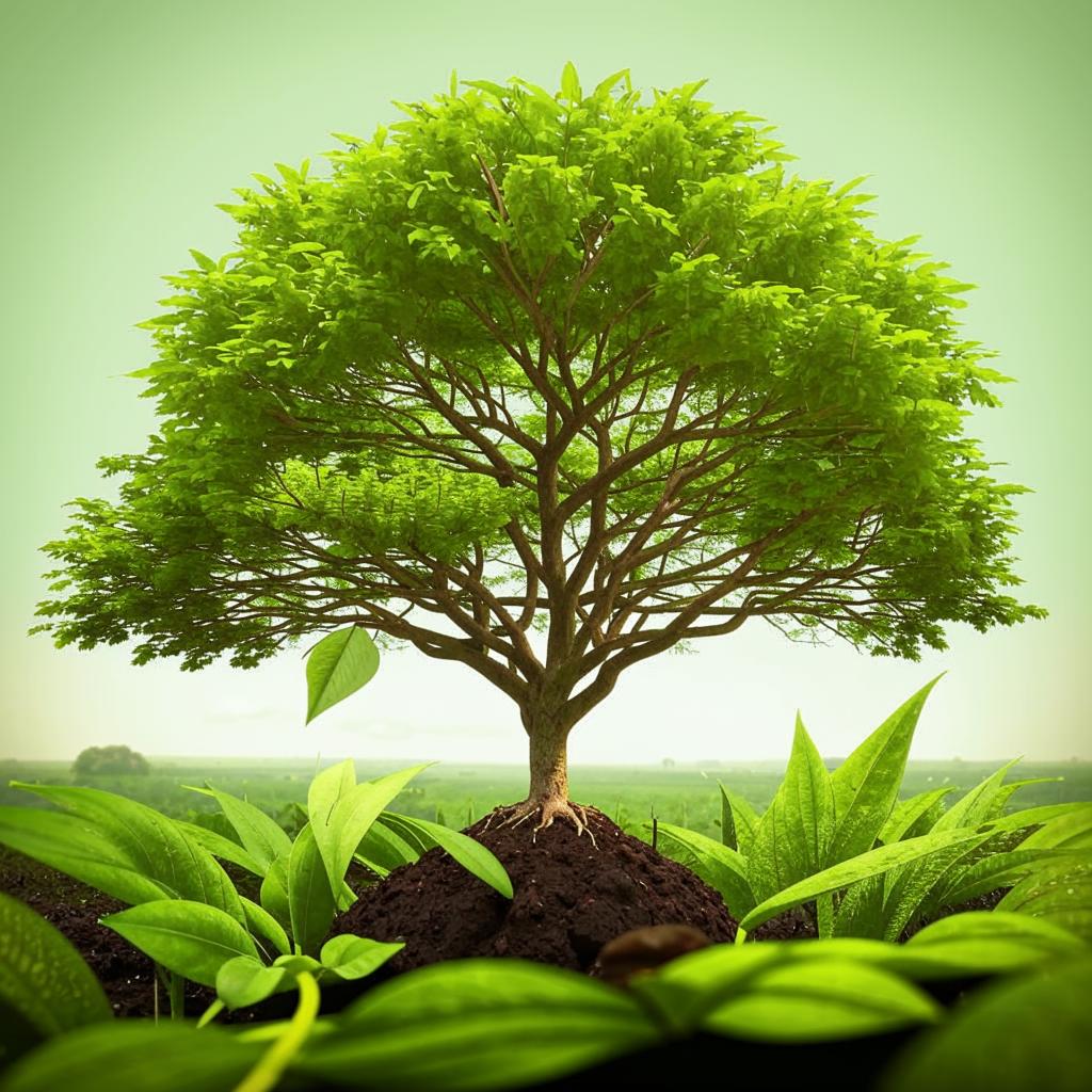 Pohon Jatropha dengan bunga dan daun hijau, menunjukkan manfaat kesehatan dan kegunaannya