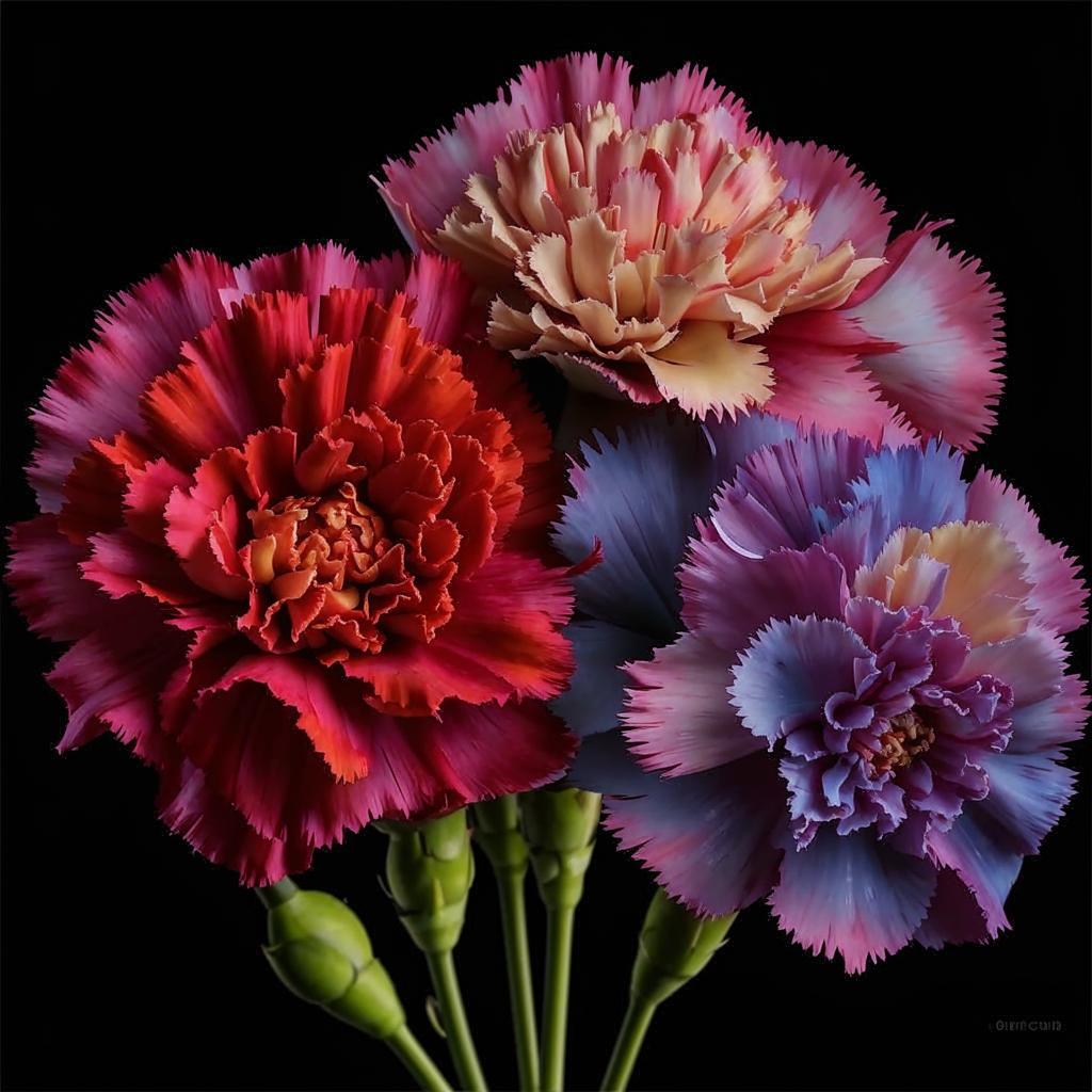 Berbagai jenis bunga anyelir dengan warna dan makna berbeda